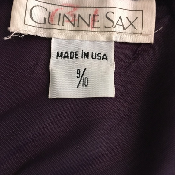 Vintage Gunne Sax dark blue damask party dress, sz 9/10 - Picture 5 of 5